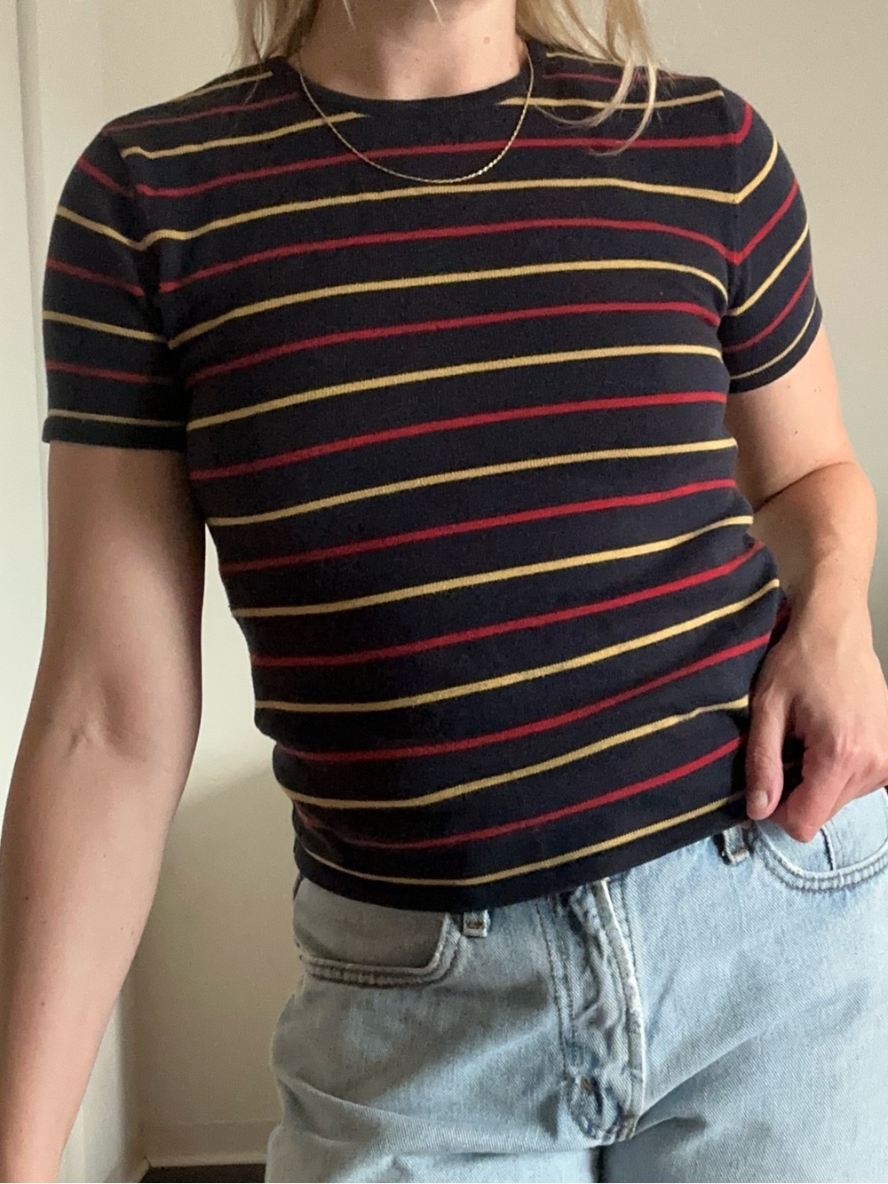Vintage Kasper Knit Striped Top